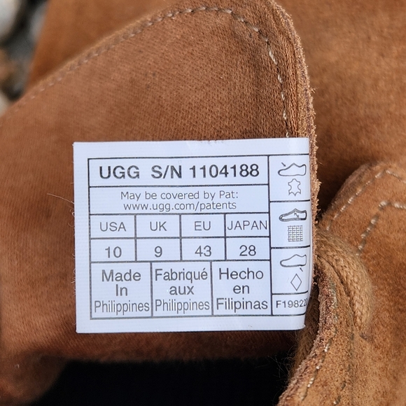 Ugg Freamon Chukka Ankle Hightop Boot Shoe Oxford Suede Nubuck Camel Brown 10 - Picture 9 of 14